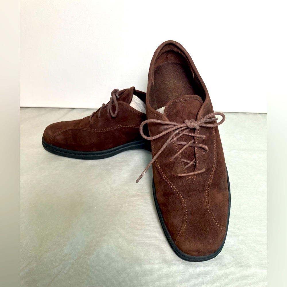 CLARKS Springers 31262 Shoes Women's Brown Nubuck Lace Up Oxford Casual Size 7 M